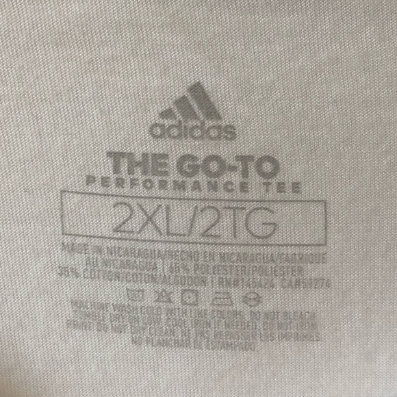 Adidas NWT men’s white T-shirt Size 2Xl - Picture 6 of 6